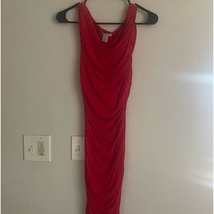 Red evening dress